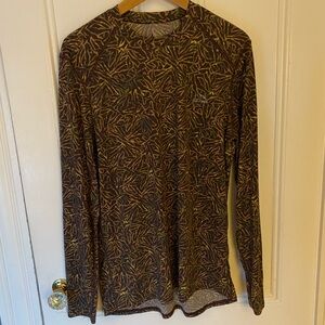 L.L. Bean Base Layer Top Mens XL Long Sleeve Outdoor RN#71341 Winter Brown Camo